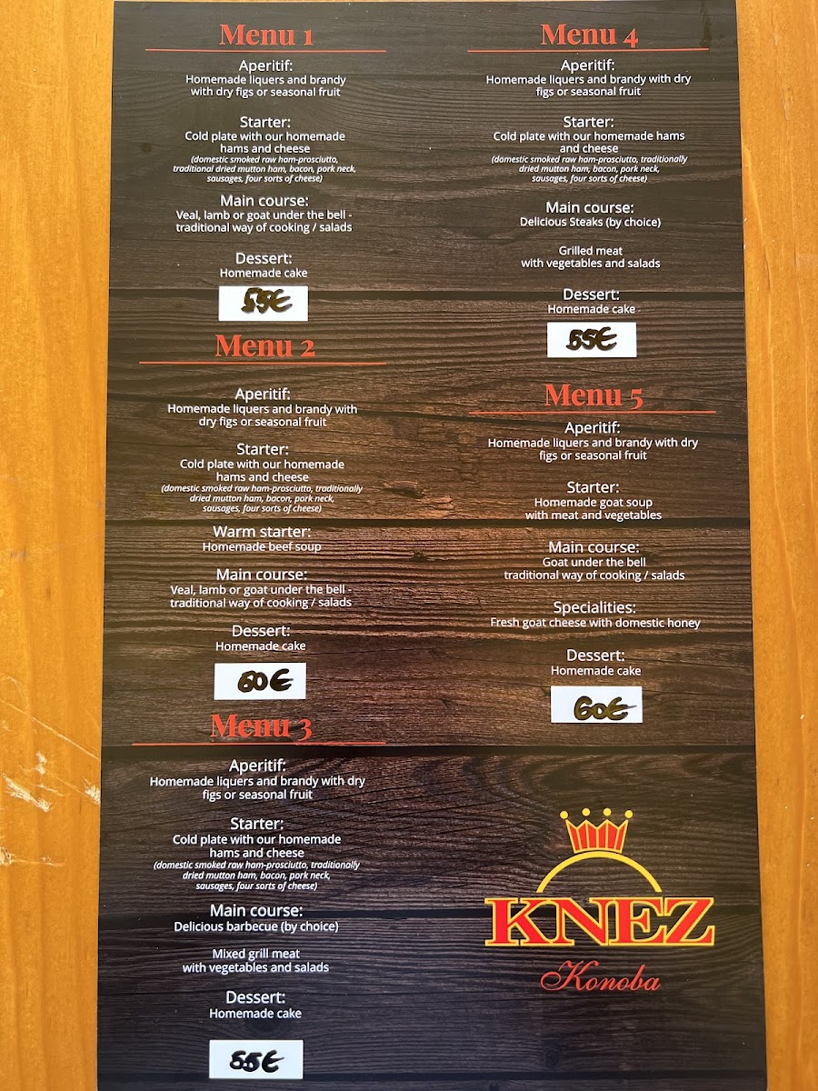 Menu - Konoba Knez | Country Home photo 1
